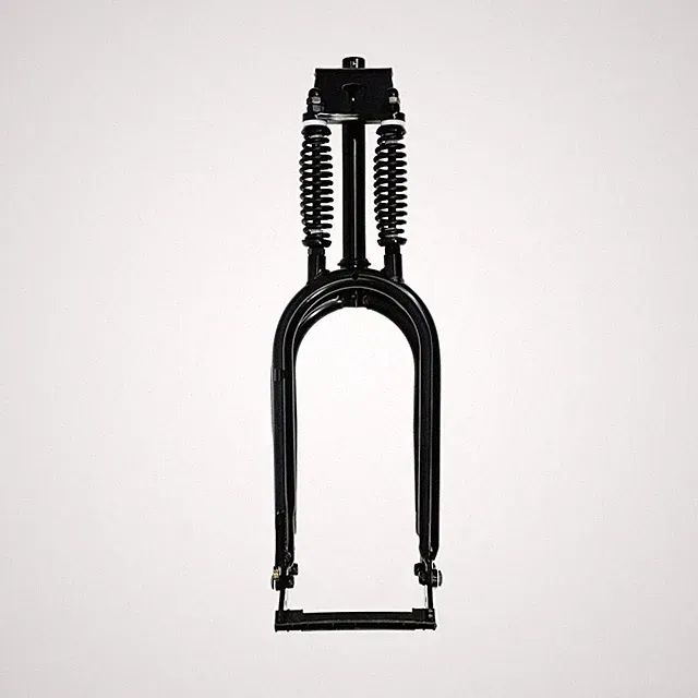 25.4mm Dual Springer Beach Cruiser Bike Fork Disc Brake 20*3.0 FAT Tire Black