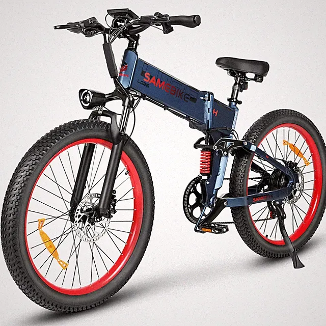 26" Ebike Foldable Electric Bicycle 48V E Mountain Bike 80Nm Dual Hydraulic Disc