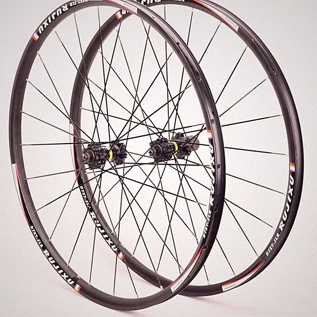 700C 25mm Bike Alloy Wheelset Double layer Hub Disc Brake QR Road Bicycle Wheels