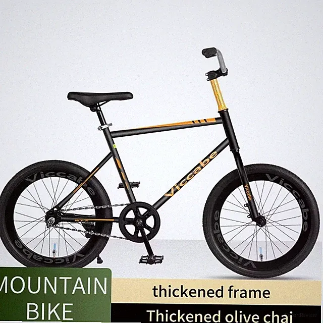 Bicycle revamped with upturned Olive chain, 20 inch double disc brake
