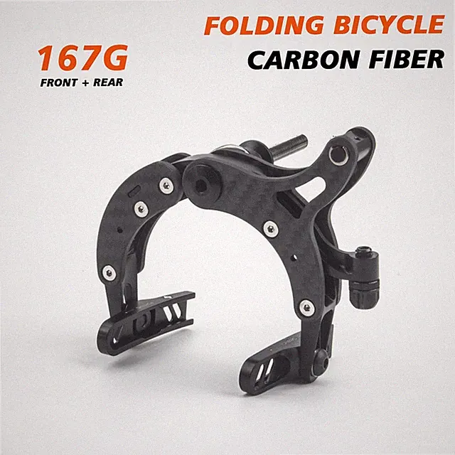 Carbon Fiber Ultralight Road Folding Bike Dual Pivot Calipers Front Rear C Brake
