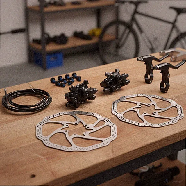Mechanical Disc Brake Kit for Bicycles - 2 x 160mm Rotors, Easy Installation