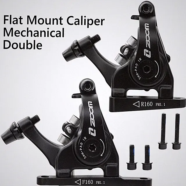 Road Gravel Bicycle Disc Brake Flat Mount Caliper Double Piston Bilateral Drive