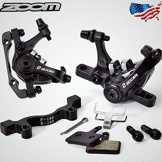 ZOOM BMX Mechanical Disc Brake Calipers Double Piston Mountin Bike IS/PM 160mm